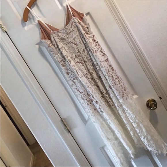 One Wish White Lace Midi Dress - Picture 2 of 4